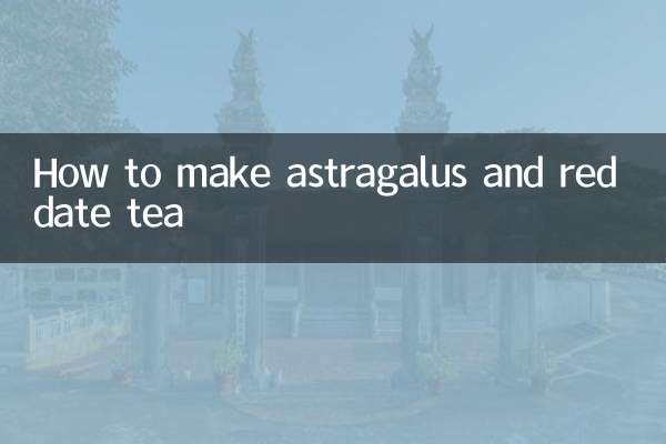 Comment faire du thé à l'astragale et aux dattes rouges