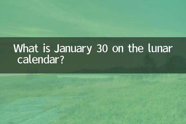 O que é 30 de janeiro no calendário lunar?