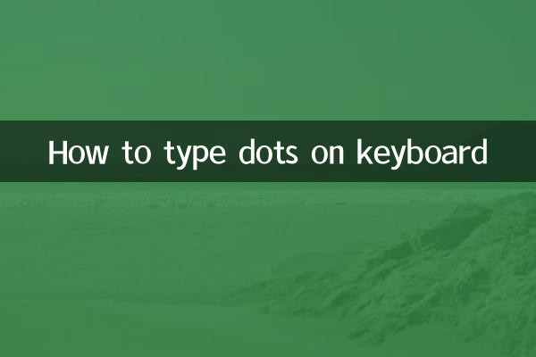 Come scrivere punti sulla tastiera