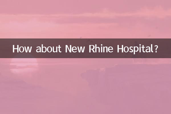نیو رائن ہسپتال کے بارے میں کیا خیال ہے؟