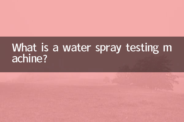 Cos'è una macchina per prove di spruzzo d'acqua?