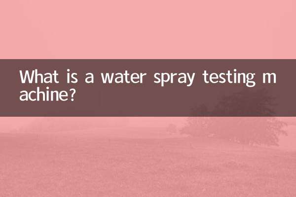 Cos'è una macchina per prove di spruzzo d'acqua?