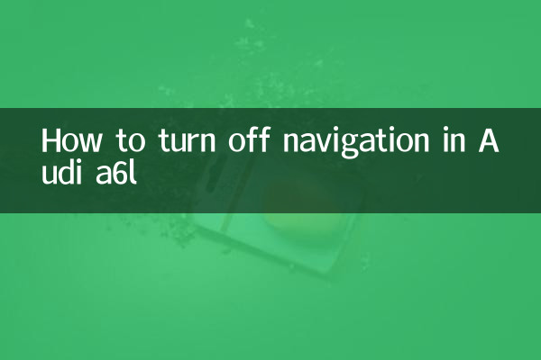 Come disattivare la navigazione su Audi a6l