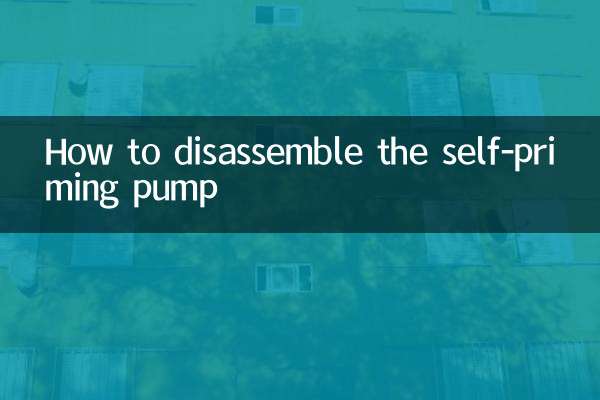 Come smontare la pompa autoadescante