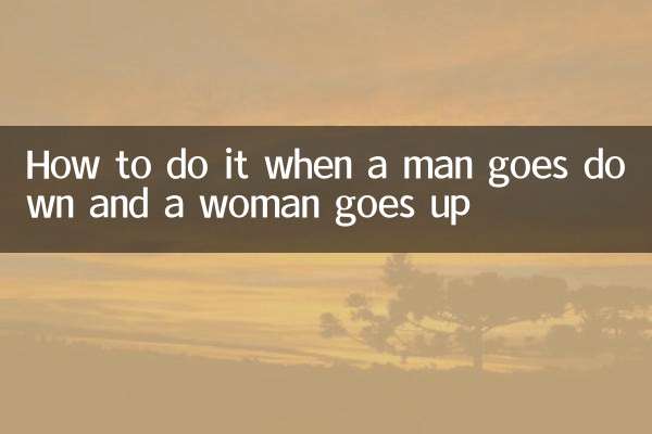 Wie man es macht, wenn ein Mann untergeht und eine Frau hochgeht