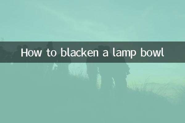How to blacken a lamp bowl