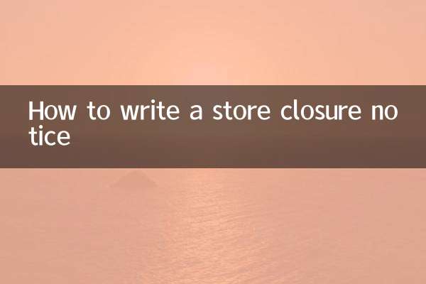 Come scrivere un avviso di chiusura del negozio