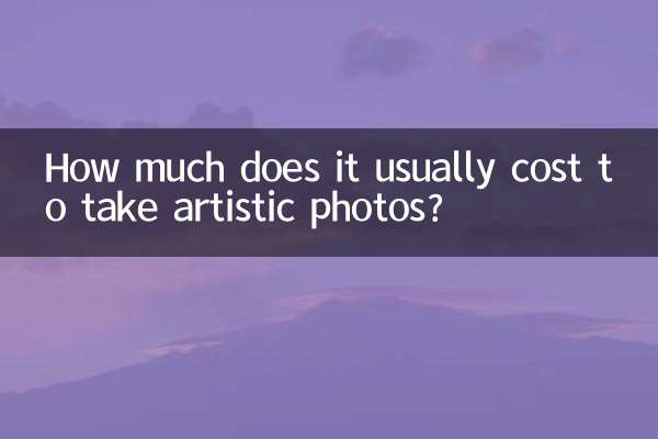 예술적인 사진을 찍는 데 보통 비용이 얼마나 드나요?