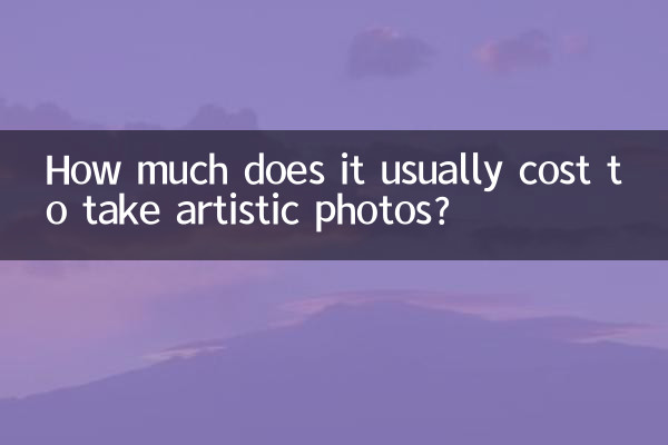 예술적인 사진을 찍는 데 보통 비용이 얼마나 드나요?