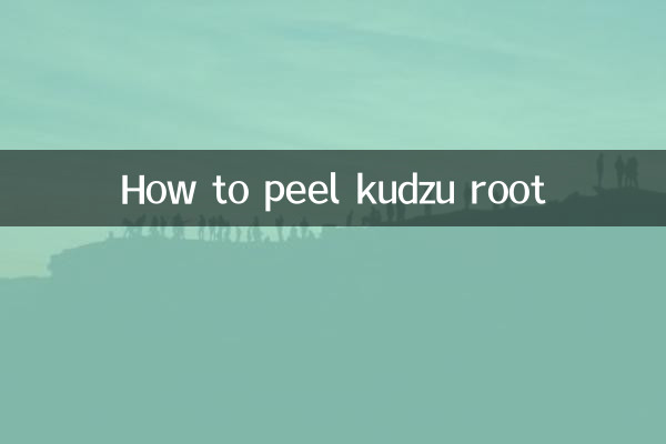 So schälen Sie die Kudzu-Wurzel