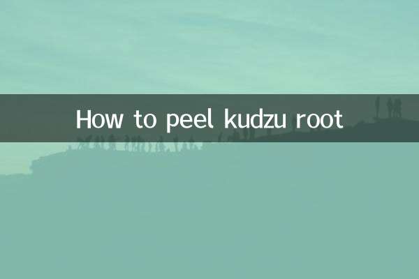 Comment éplucher la racine de kudzu