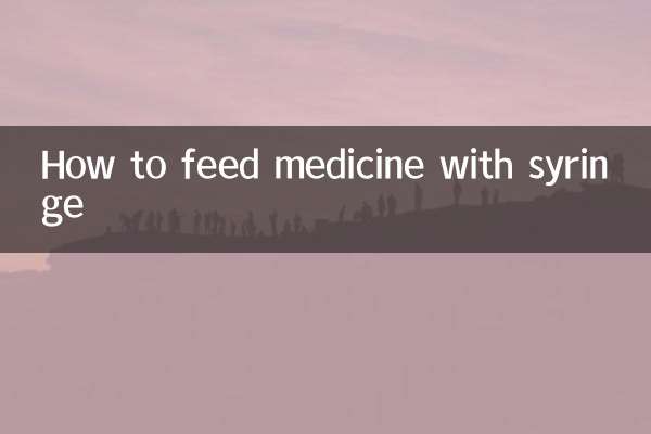 Cómo administrar medicamentos con jeringa