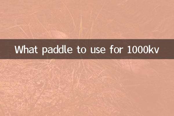 1000kv এর জন্য কি প্যাডেল ব্যবহার করতে হবে