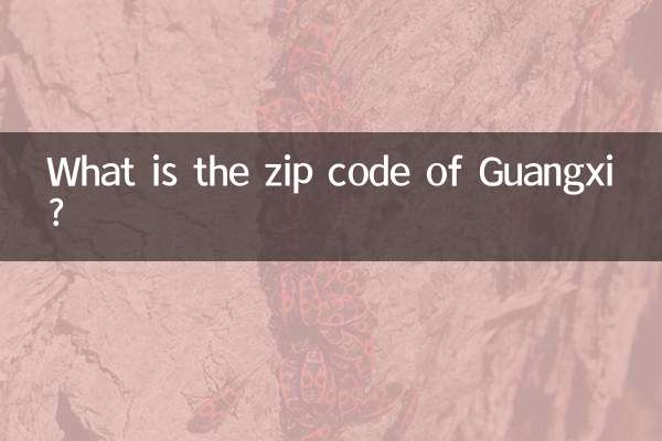 Qual è il codice postale del Guangxi?