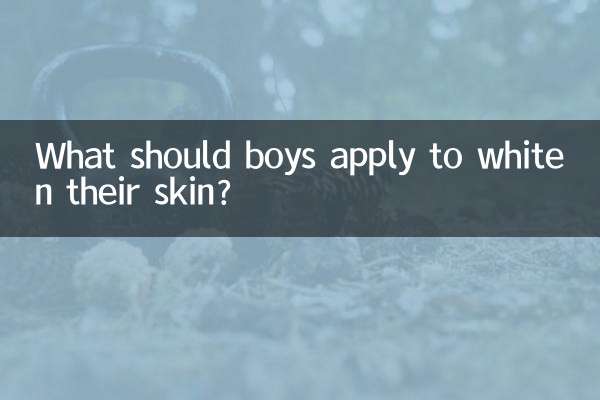 O que os meninos devem aplicar para clarear a pele?