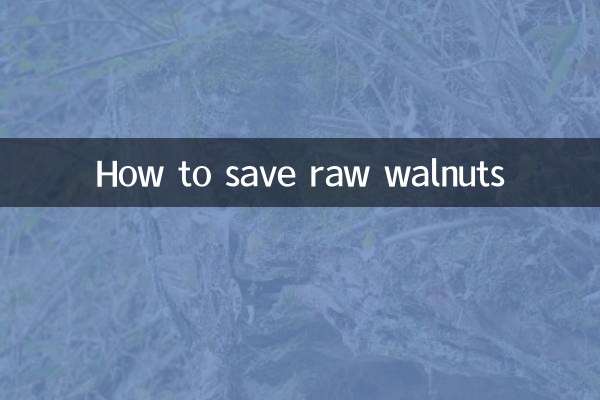 Come salvare le noci raw