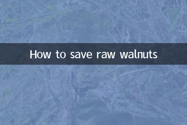 Come salvare le noci raw