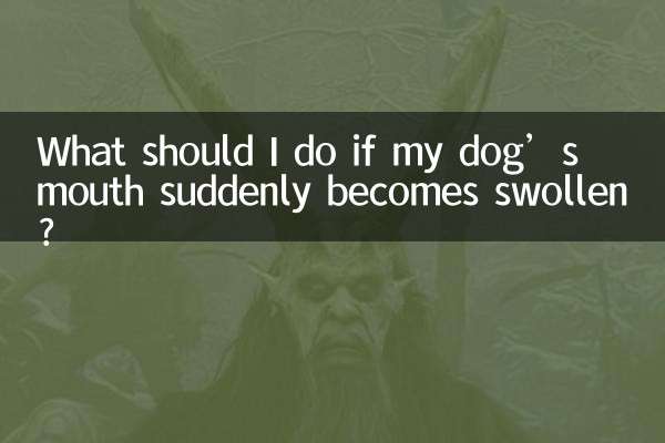 What should I do if my dog’s mouth suddenly becomes swollen?