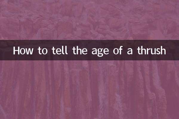 ツグミの年齢を見分ける方法