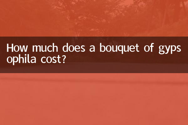 كم تكلفة باقة جيبسوفيلا؟