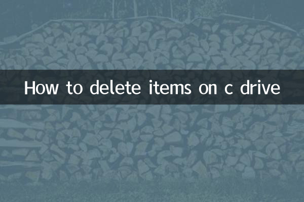 How to delete items on c drive