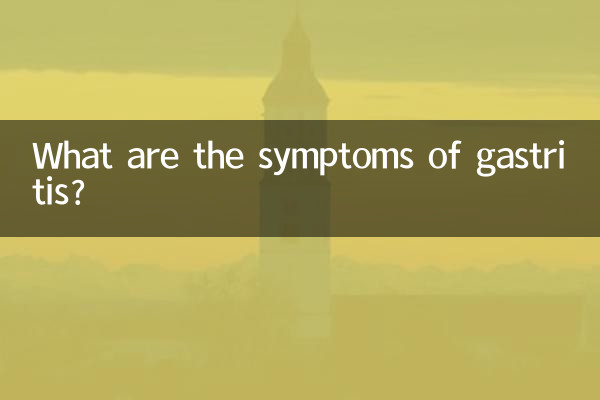What are the symptoms of gastritis?