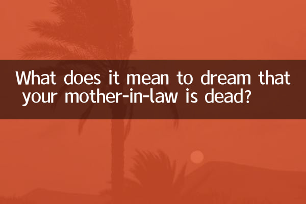Que signifie rêver que sa belle-mère est morte ?