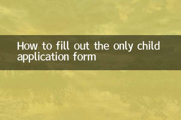 So füllen Sie das Antragsformular für Einzelkinder aus