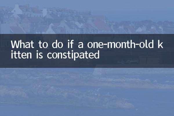 What to do if a one-month-old kitten is constipated
