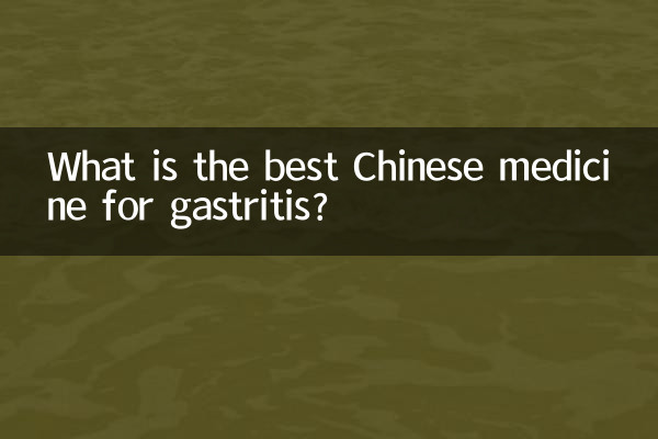 What is the best Chinese medicine for gastritis?