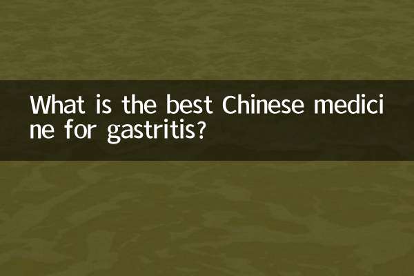 What is the best Chinese medicine for gastritis?