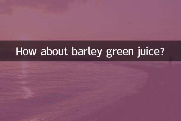 Wie wäre es mit grünem Gerstensaft?