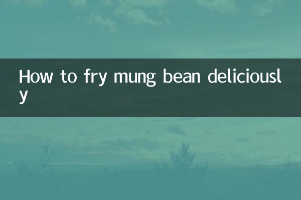 Come friggere deliziosamente i fagioli mung