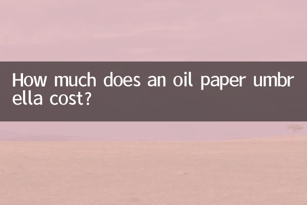 How much does an oil paper umbrella cost?