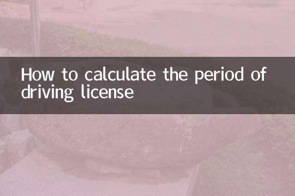 How to calculate the period of driving license