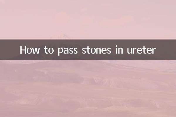 요관에 결석을 배출하는 방법