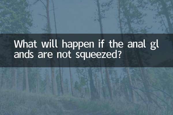 Que se passera-t-il si les glandes anales ne sont pas comprimées ?