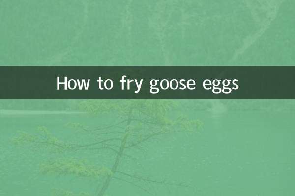 How to fry goose eggs