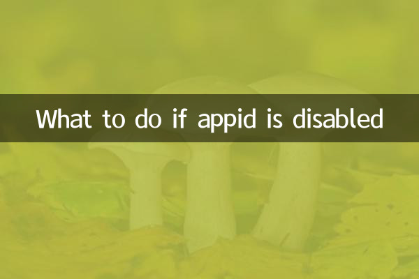 What to do if appid is disabled