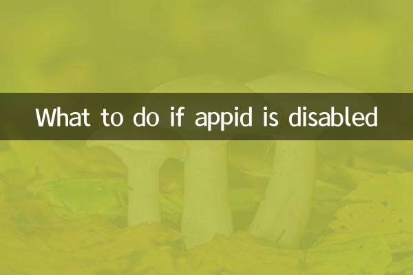 What to do if appid is disabled