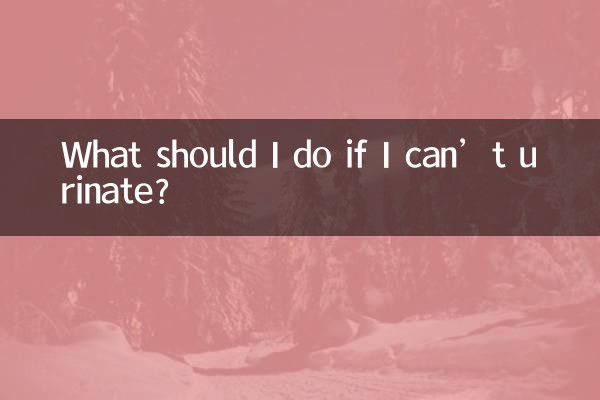 排尿できない場合はどうすればよいですか?