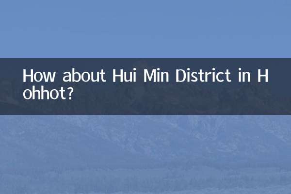 Qu’en est-il du district de Hui Min à Hohhot ?