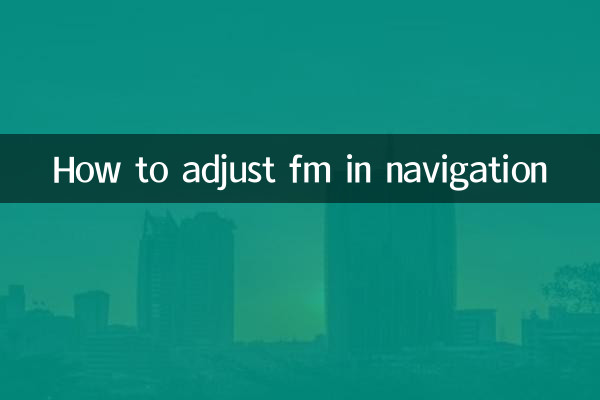 내비게이션에서 FM을 조정하는 방법
