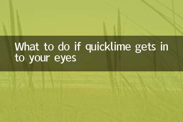 Was tun, wenn Branntkalk in Ihre Augen gelangt?