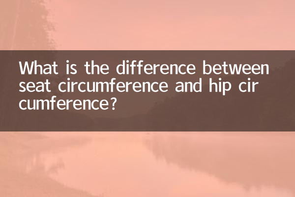 좌석 둘레와 엉덩이 둘레의 차이는 무엇입니까?