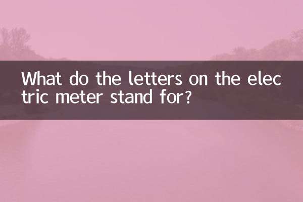 ماذا ترمز الحروف الموجودة على عداد الكهرباء؟