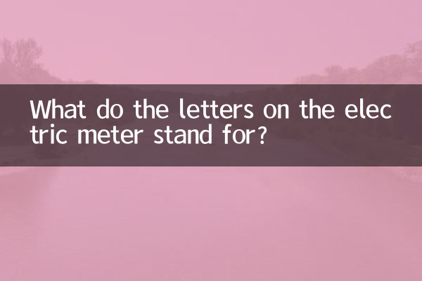 ماذا ترمز الحروف الموجودة على عداد الكهرباء؟