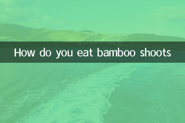 Como você come brotos de bambu