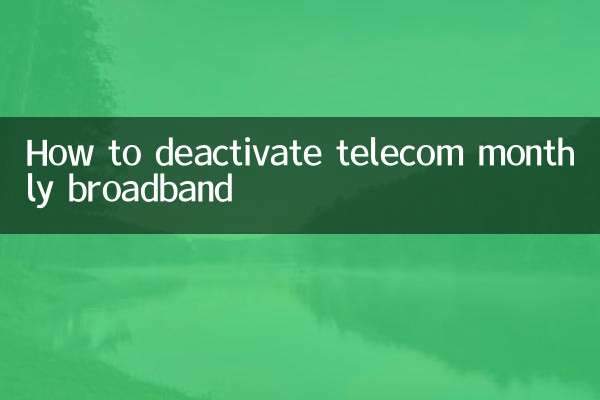 Comment désactiver le haut débit mensuel des télécommunications