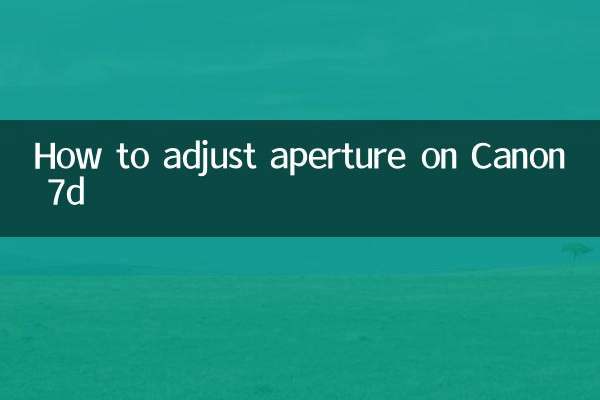 How to adjust aperture on Canon 7d